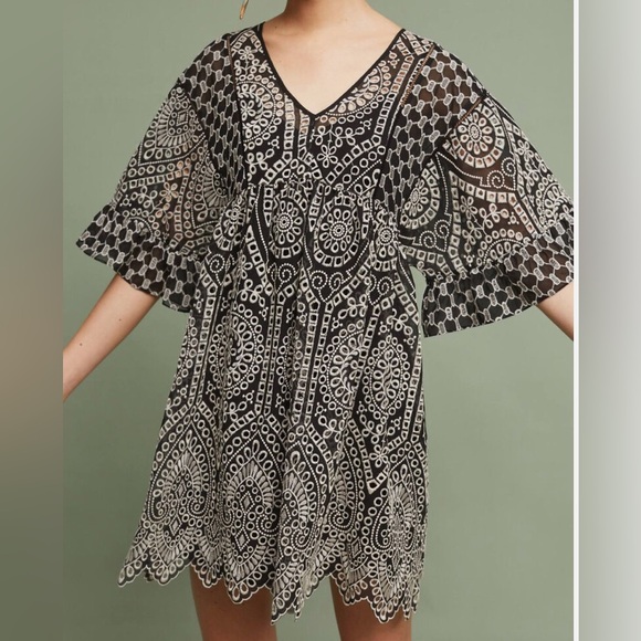 Akemi & Kin Black and White Eyelet Mini Dress - Picture 10 of 10